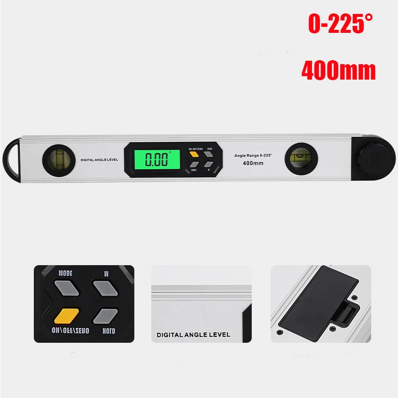 Цифровой углоискатель 400 мм 16 дюймов цифровой транспортир уровень цифрового