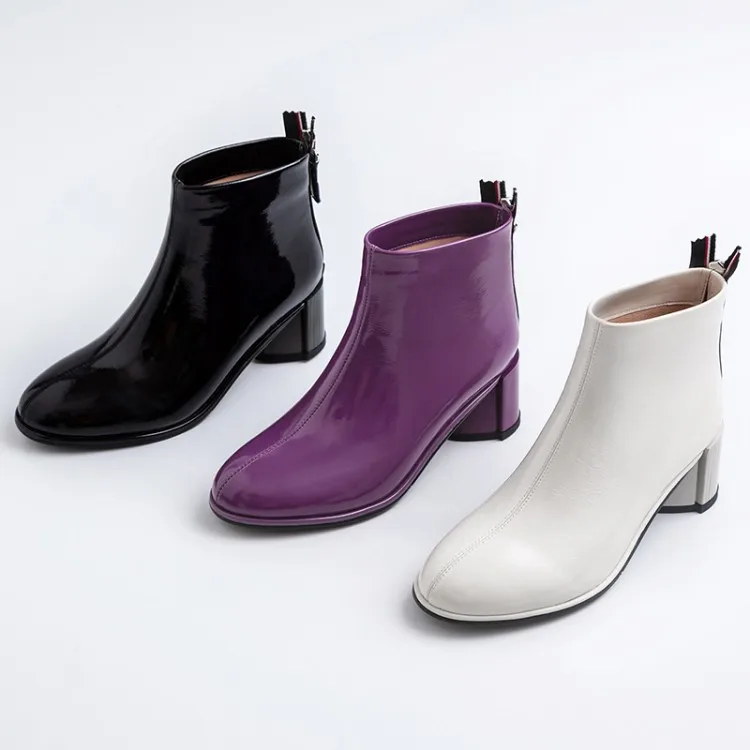 Новинка 2019 года стильные кожаные полусапожки Ботинки martin на не сужающемся книзу