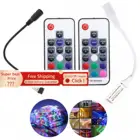 Миниатюрный светодиодный RGB беспроводной диммер, универсальный контроллер для светодиодной ленты SMD50503528573056303014 новый год 2022