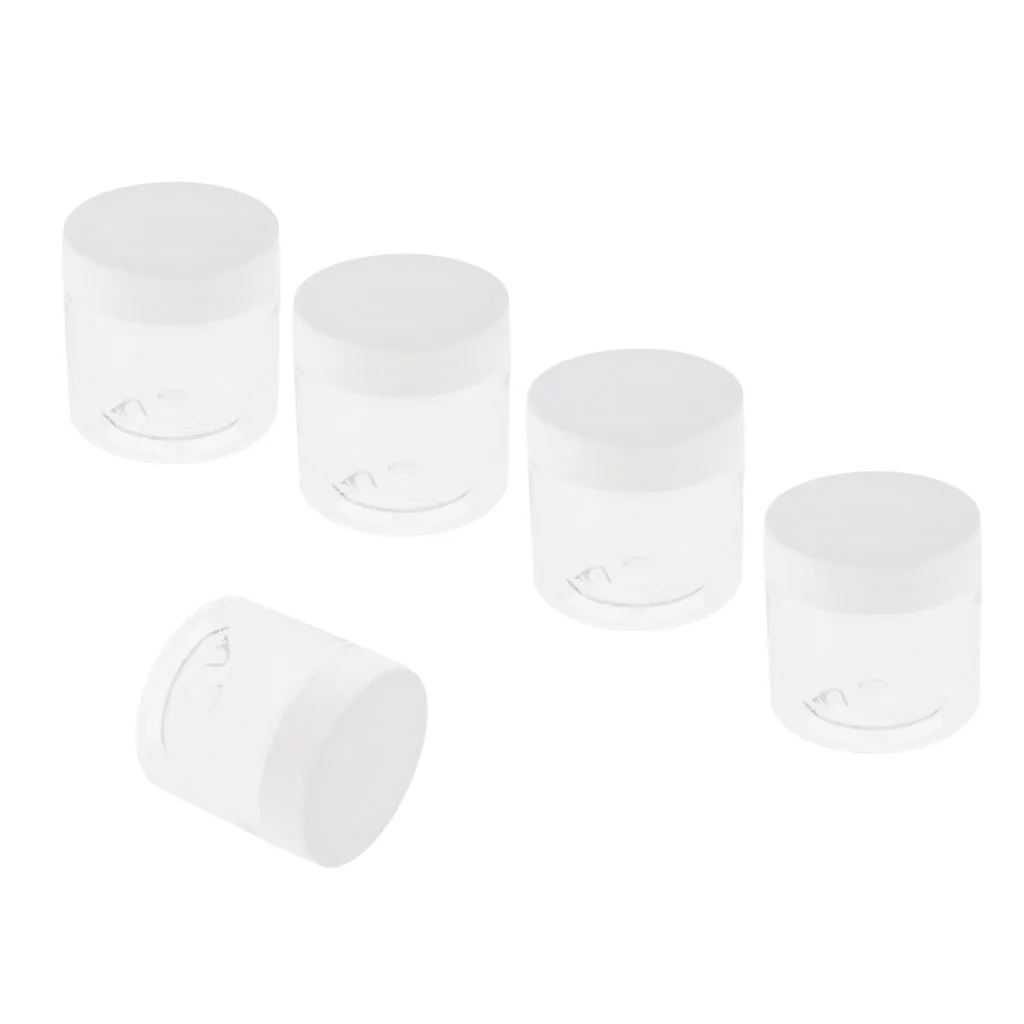 

5Pcs/pack Cosmetic Empty Jar Pot Face Skin Cream Container Holder 50g Clear