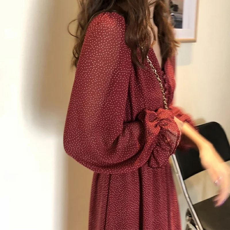 Женское шифоновое платье с цветочным принтом элегантное приталенное средней