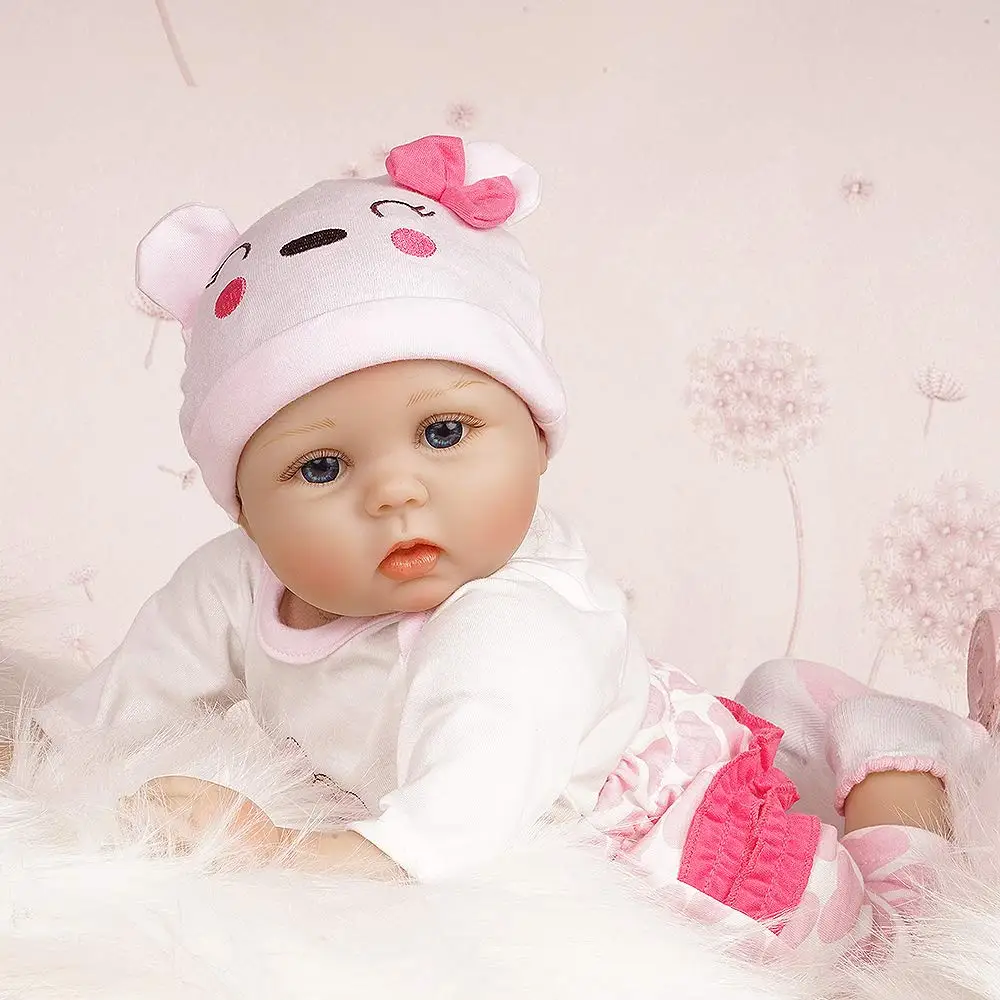 55 см Reborn Baby Doll Girl 2 наряды силиконовый виниловый светильник для новорожденных Розовый и темно-розовый