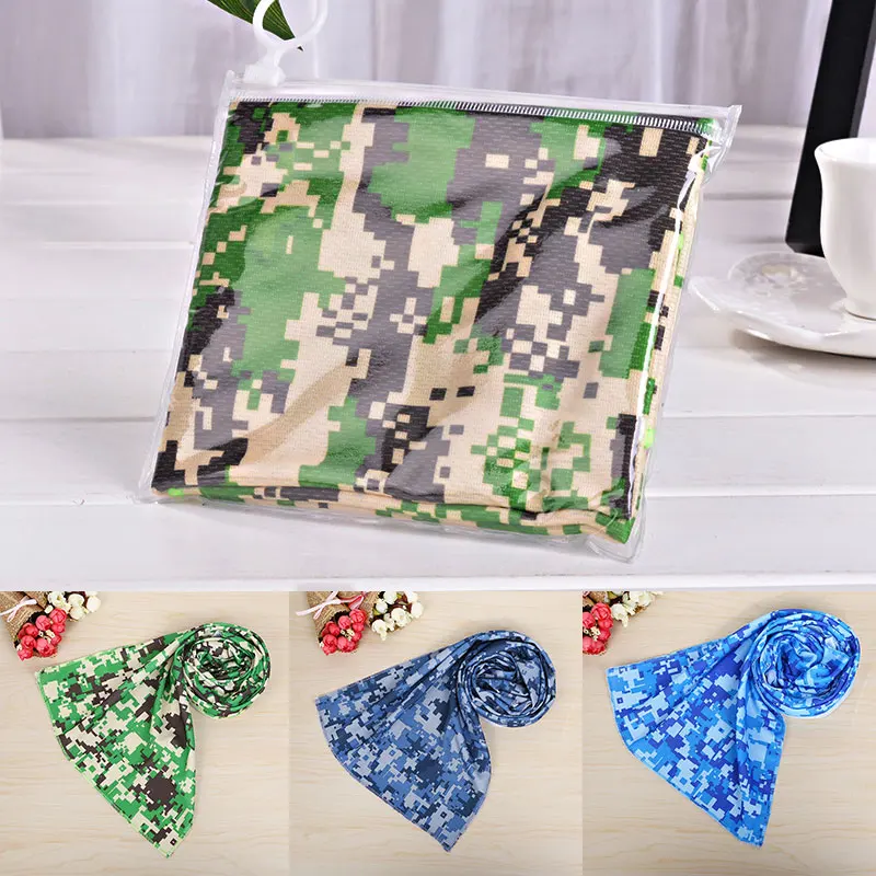 

Printed Camouflage Ice Towel Cold Sense Cooling Ice Outdoor Sports Towel Outdoor Sports Yoga Fitness Hand Towel Golf Swim Towel