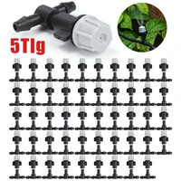 50pcsset garden mist spray sprinkler heads nozzle with tee set misting watering irrigation nozzle for agriculture irrigation