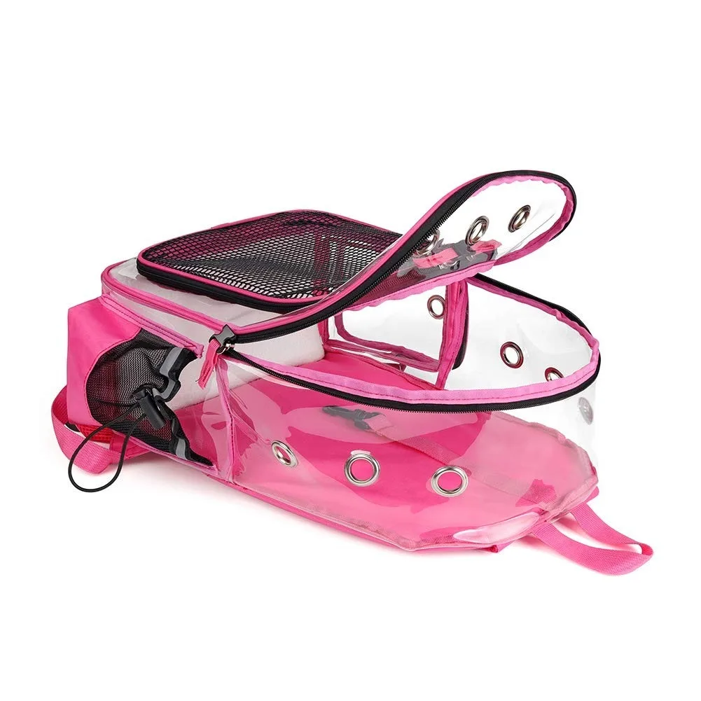 Прозрачный рюкзак для кошек переноска дышащая Складная питомцев щенков легкая