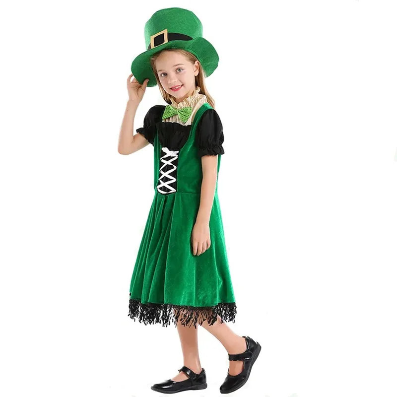 Детский костюм ко Дню Св. Патрика для девочек в Западном европейском ирландском