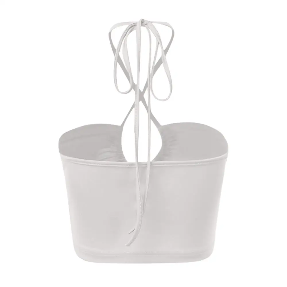 Casual Sexy Sleeveless Tank Top Women Backless Bustier Tops Friends Festival Mint Yellow Black Summer Woman Crop 2019 | Женская одежда