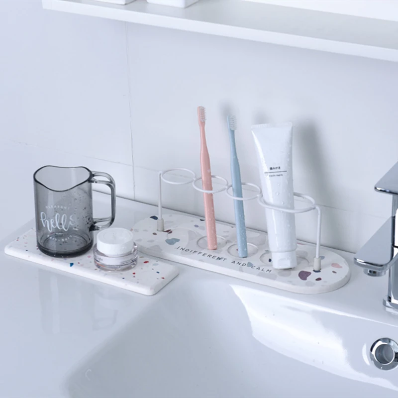 

Diatom Mud Toothbrush Rack Diatomite Absorbent Pad Wash Table Electric Toothbrush Bathroom Toilet Waterproof Pad Wash Pad