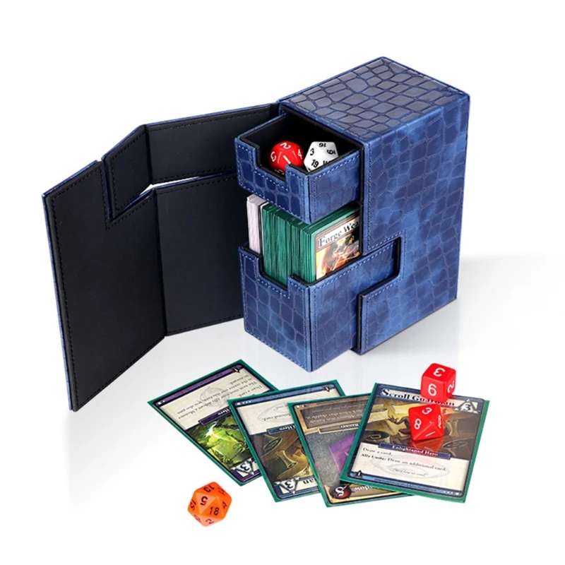 

Double Deck Cards Box Dice Card Case Container Collection for CCG MTG TCG Magic Board Game Trading Cards Sleeve Holder Box