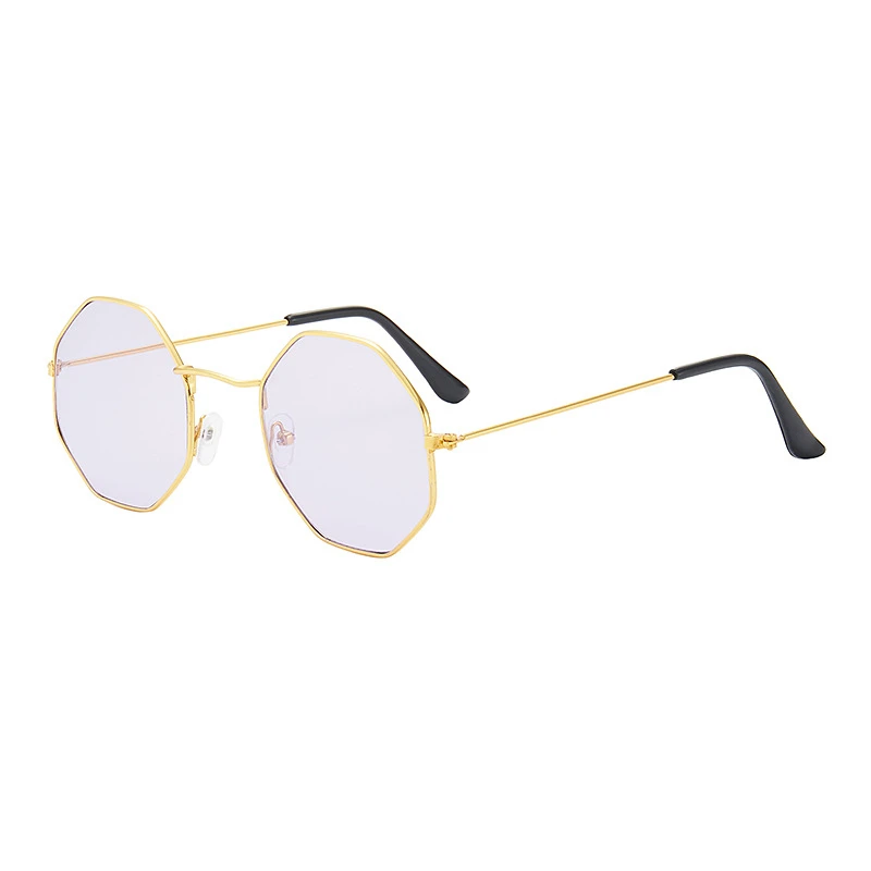 

New Creative Sunglasses Unisex Retro Polygon Metal Anti Blue Light Transparent Spectacle Optical Eye Glasses Frames