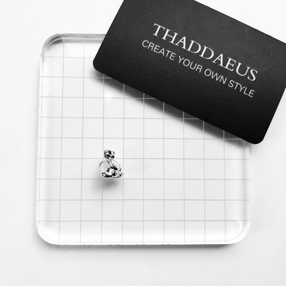 Бусины с мишкой Тедди серебряные подходит браслет ожерелье из Европы