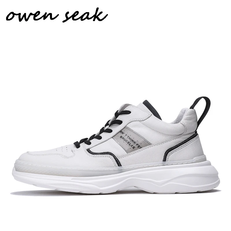 Owen Seak/мужская повседневная обувь роскошные кроссовки лоферы из коровьей кожи на