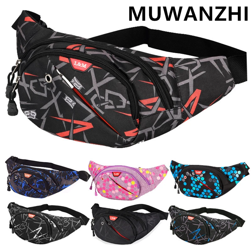 

Men's Waist Bag Cross Bag Leisure Shoulder Bag Sports Chest Bag Women's Running Outdoor Travel Wallet Waterproof Large Capacity