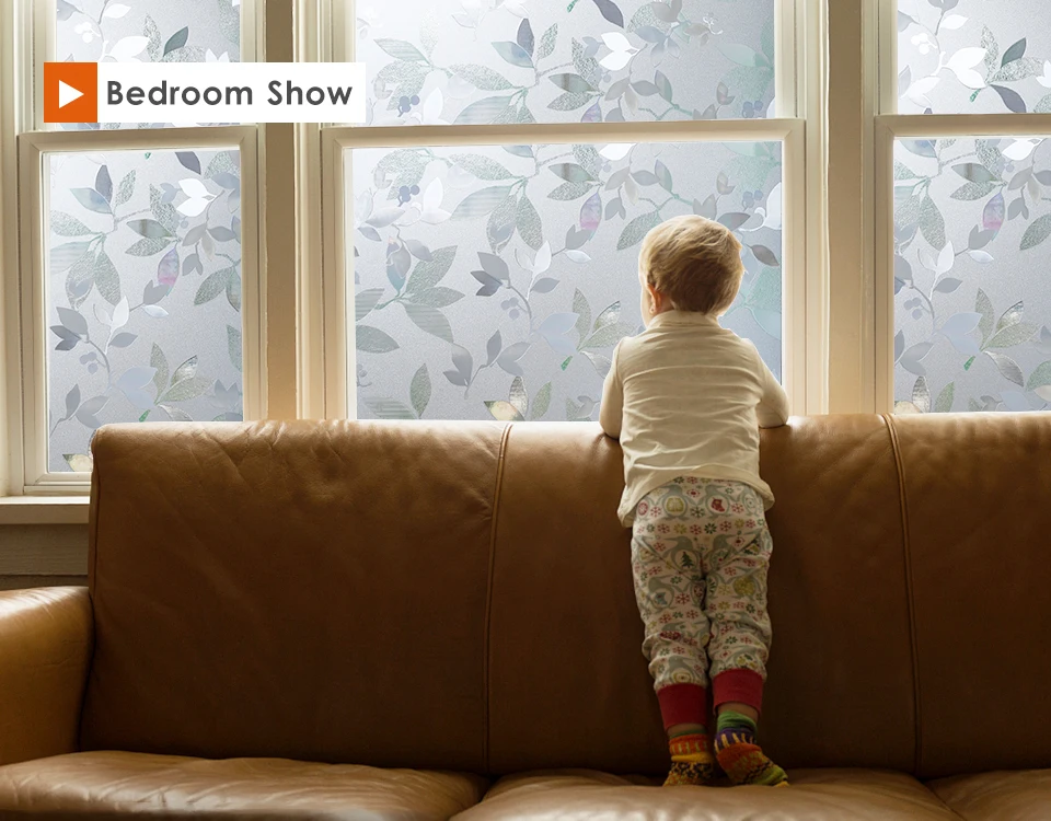 

Rainbow Privacy Static Window Clings Vinyl Heat Control Stained Window Film Non Adhesive Anti Uv Glass Window Decals