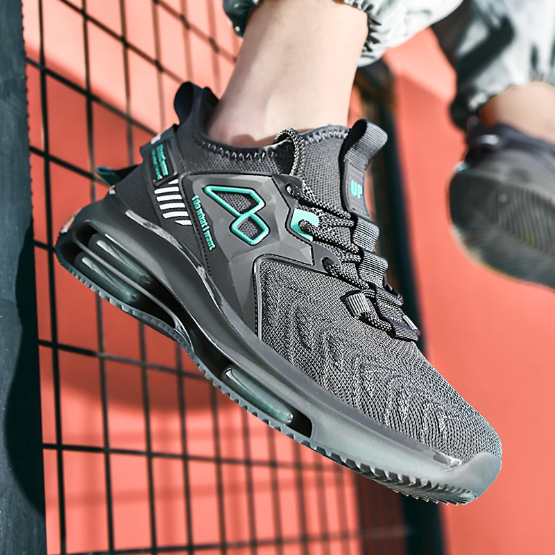 

High-top men's breathable canvas shoes wear-resistant breathable sports casual shoes thick-soled sports shoes running shoes new