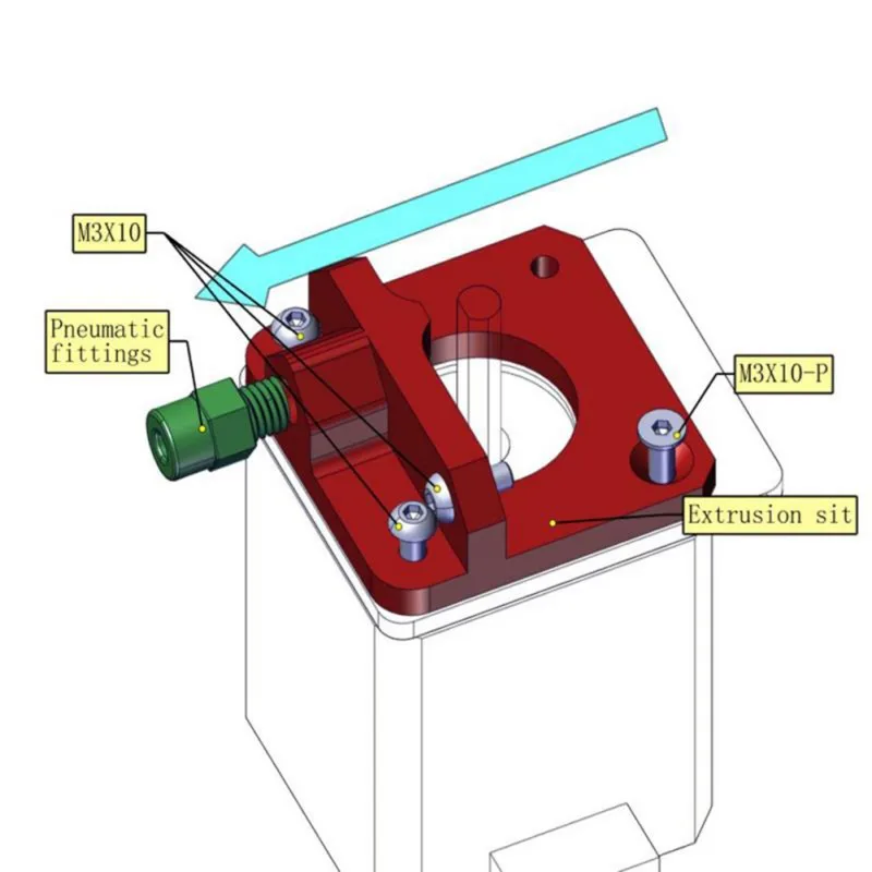 3D Printer Parts Metal MK8 Extruder Aluminum Alloy Block Bowden 1.75mm Filament for Ender3 CR-10 | Компьютеры и офис