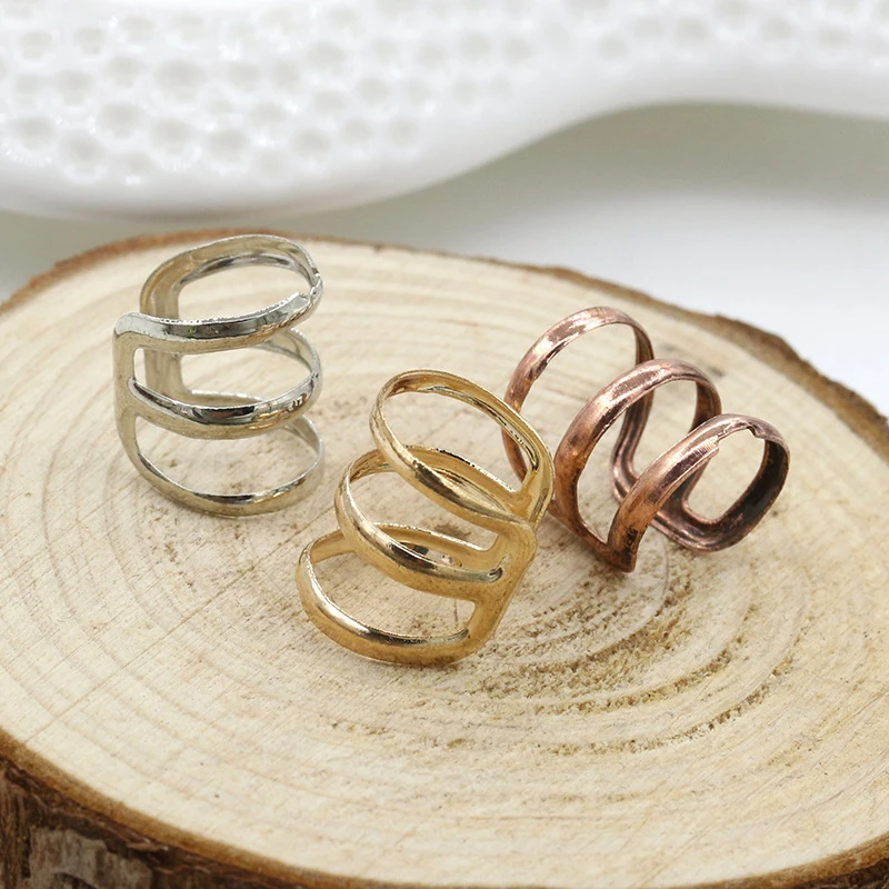 1 шт. двойное кольцо для ушей из нержавеющей стали женщин клипса манжеты на клипсе