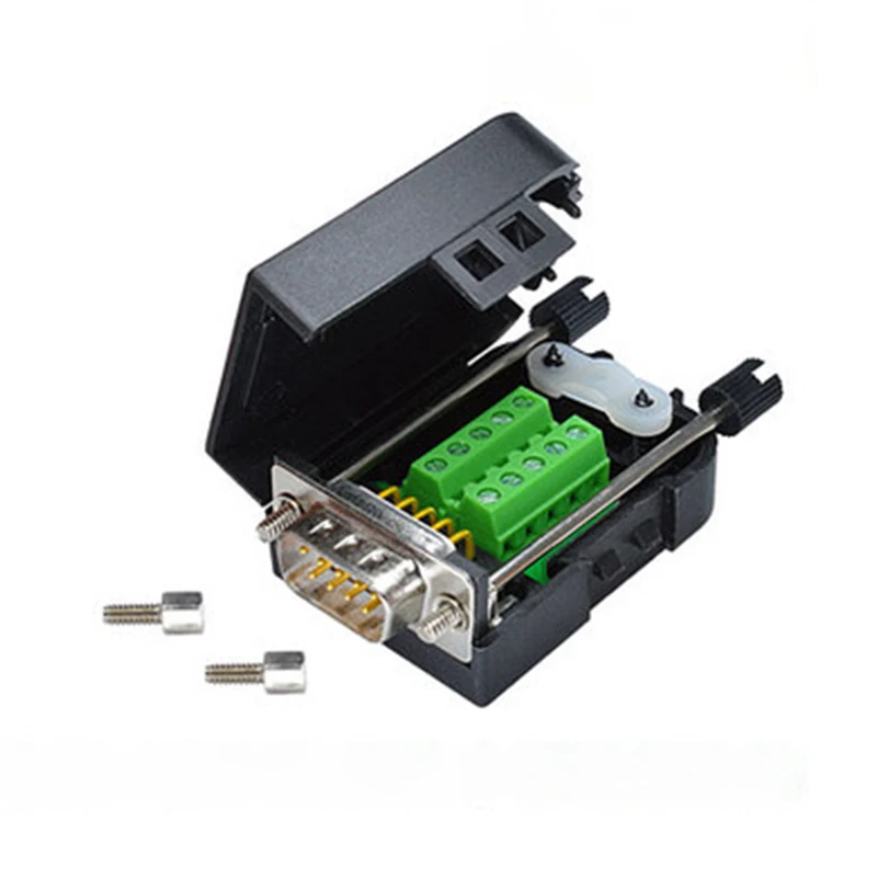 DB9 разъем мужской женский 9 9 контактный разъем RS232 RS485 Breakout терминалы 21-24 AWG провода крепления без сварки
