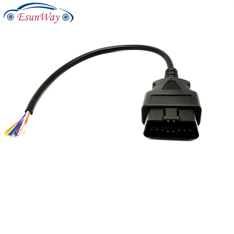 5 шт./лот! 16-контактный Штекерный разъем OBD2 для открытия кабеля OBD OBDII OBD-ii ODB2