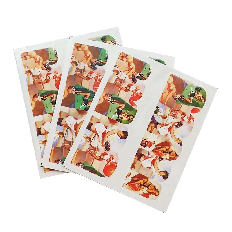C10-3pcs Стикер для ногтей, женские красные губы, летние цветные переводные наклейки для ногтей, УФ Гель-лак, сделай сам, наклейки C01 - Цвет: C10-3pcs