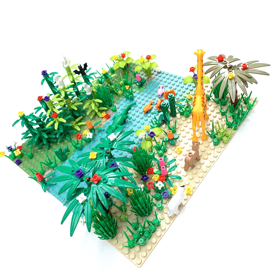 Детали для сборки мелких деталей сделай сам набор джунглей с основой