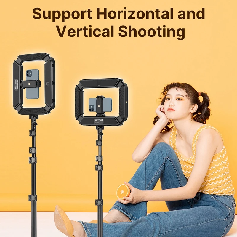 

Ulanzi Handheld Ring Camera Fill Light Bracket Video Camera Video Live Broadcast Portable Fill Light