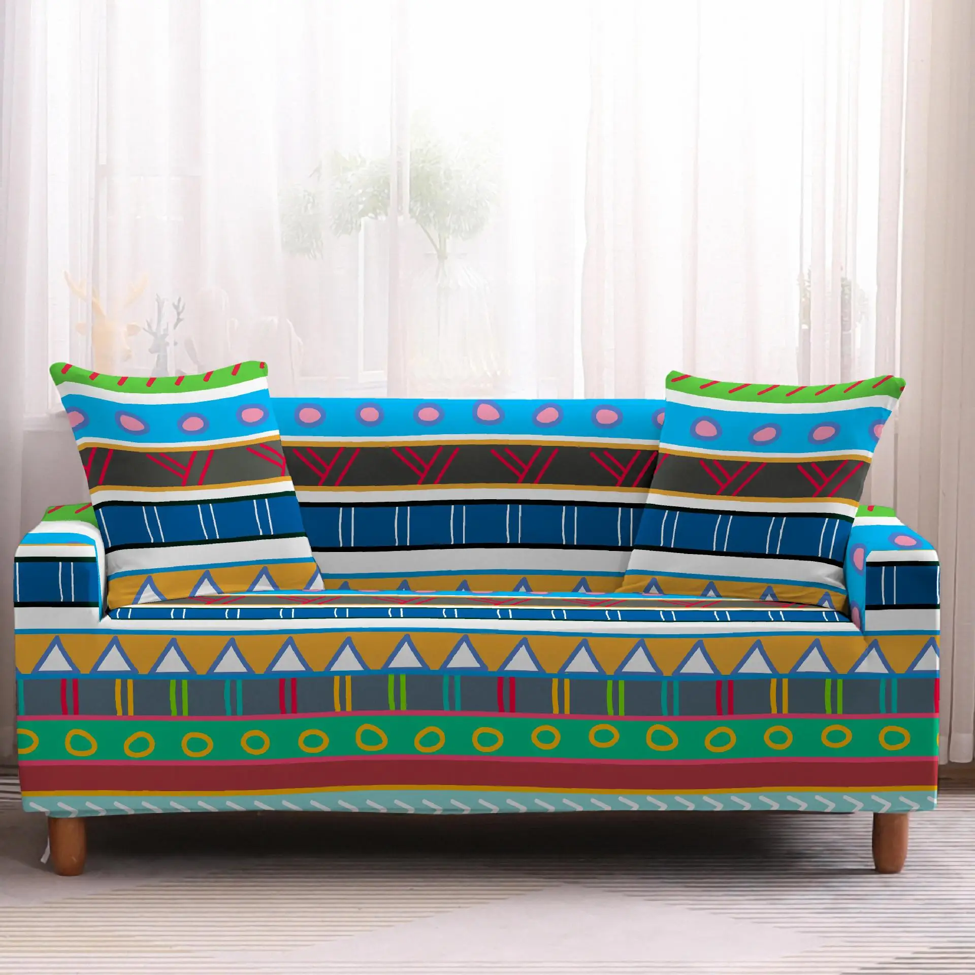 

Sofa Cover for Living Room Stretch 3D Printed Sofa Slipcover L shape Corner Sofa Covers funda sofa Elastic Couch Cover