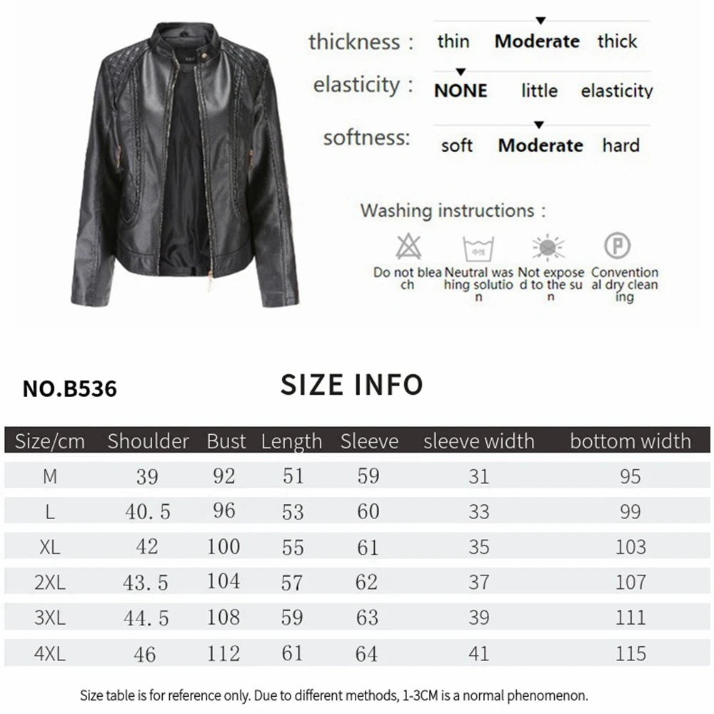 

2021 Leather Jacket Women Zippers Spring Autumn Women's PU Leather Jacket Mandarin Collar Red Motor Biker Coat Female Oversized