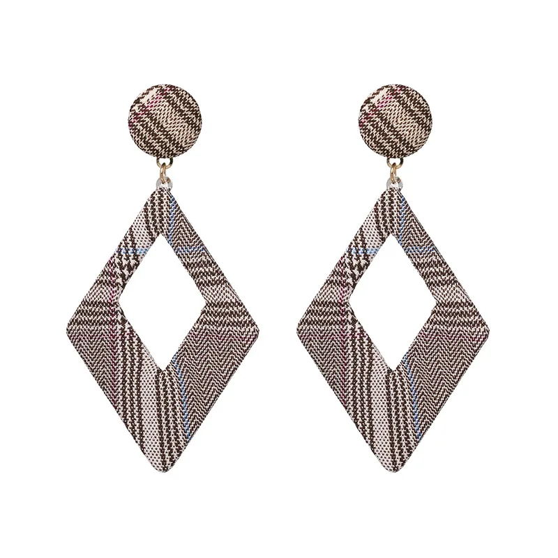 

Blue Hollow Long Rhombus Geometric Earrings Personality Jewelry Punk Jewelry Fashion Earing for Women 2020