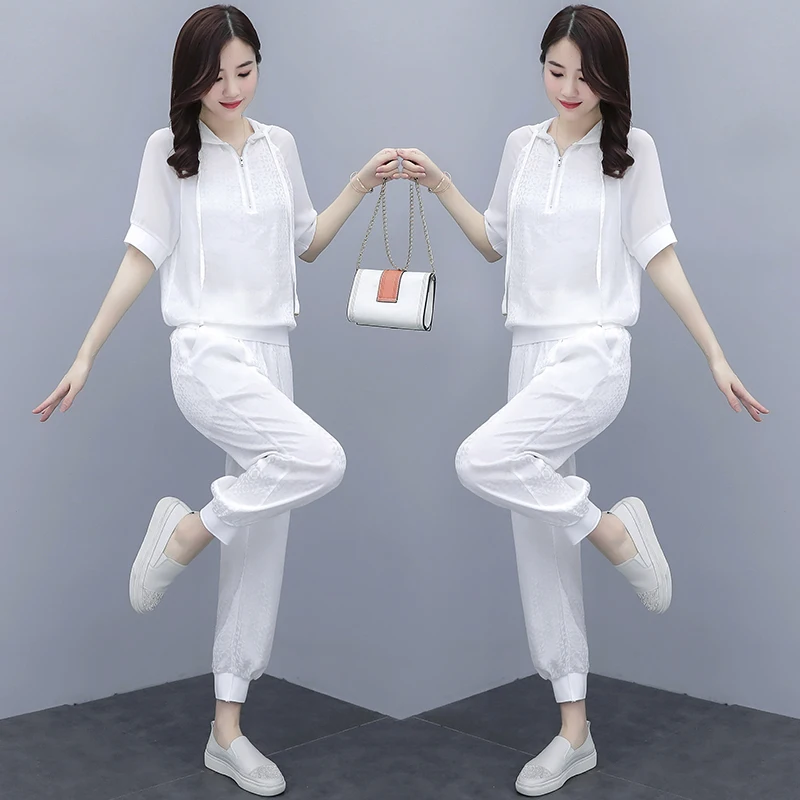 Комплекты для женщин Лето 2020 Новый Модный повседневный комплект из двух