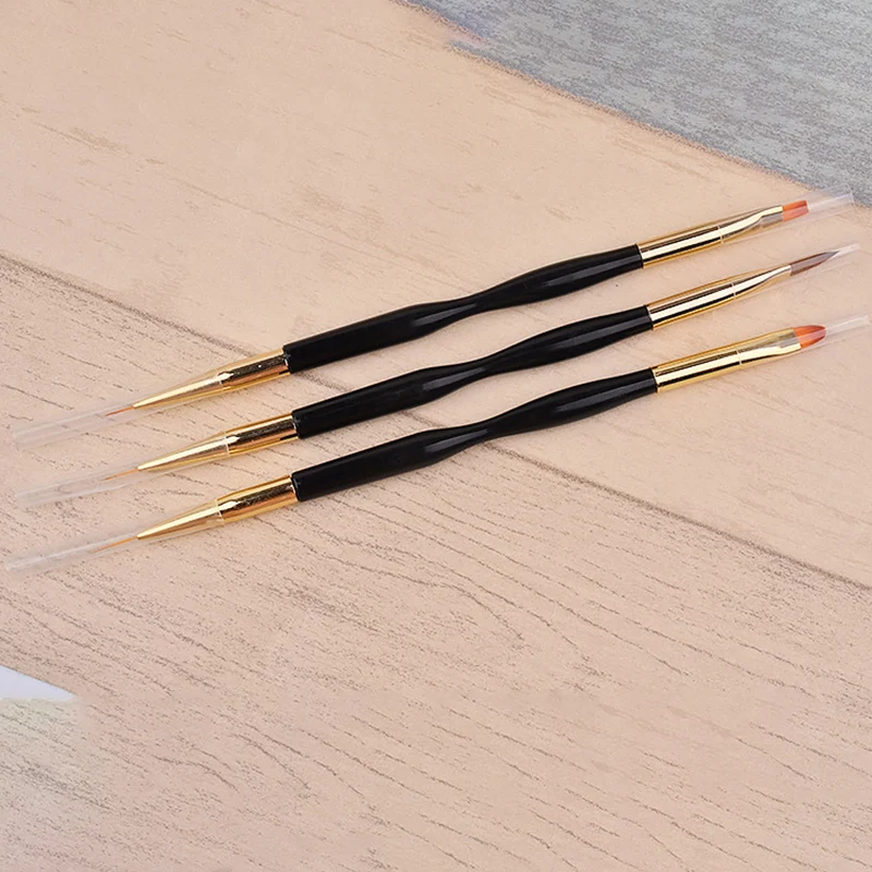 

1pcs Nail Art Brush Metal Handle Uv Gel Drawing Pen Professional Manicure Tool Hook Line Pen Professionele Manicure Tool