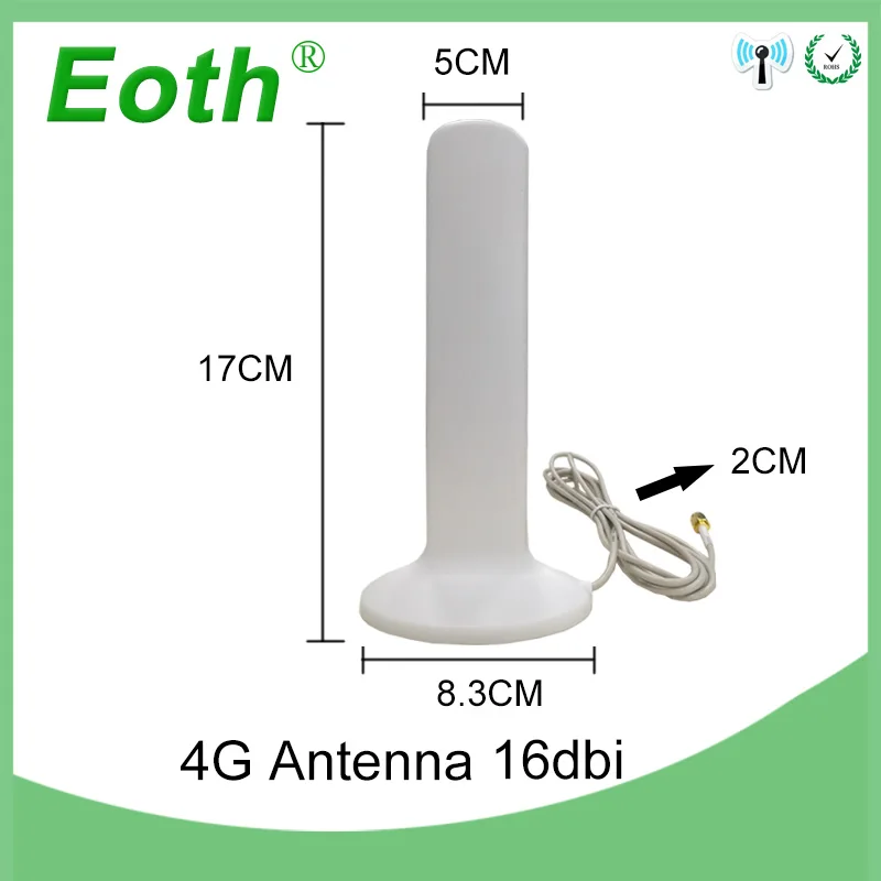Антенна Eoth 3G 4G LTE SMA 2m внешняя антенна 16 дБи для модемного маршрутизатора +