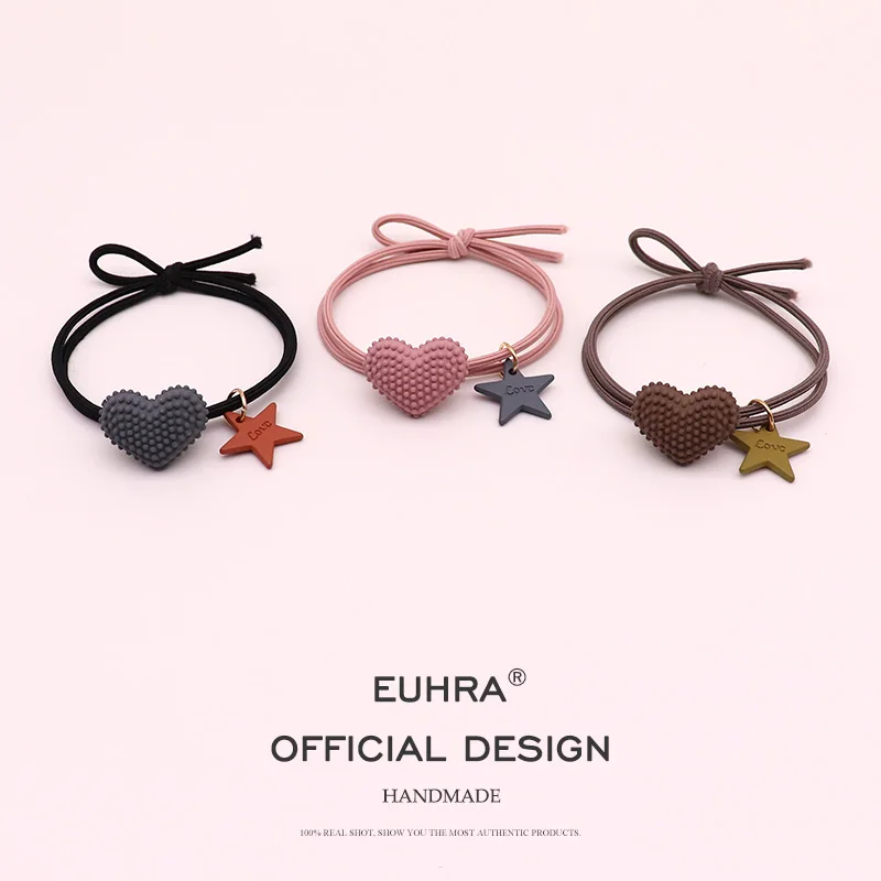 EUHRA 5 цветов ободок для волос с сердечками и звездочками эластичная повязка