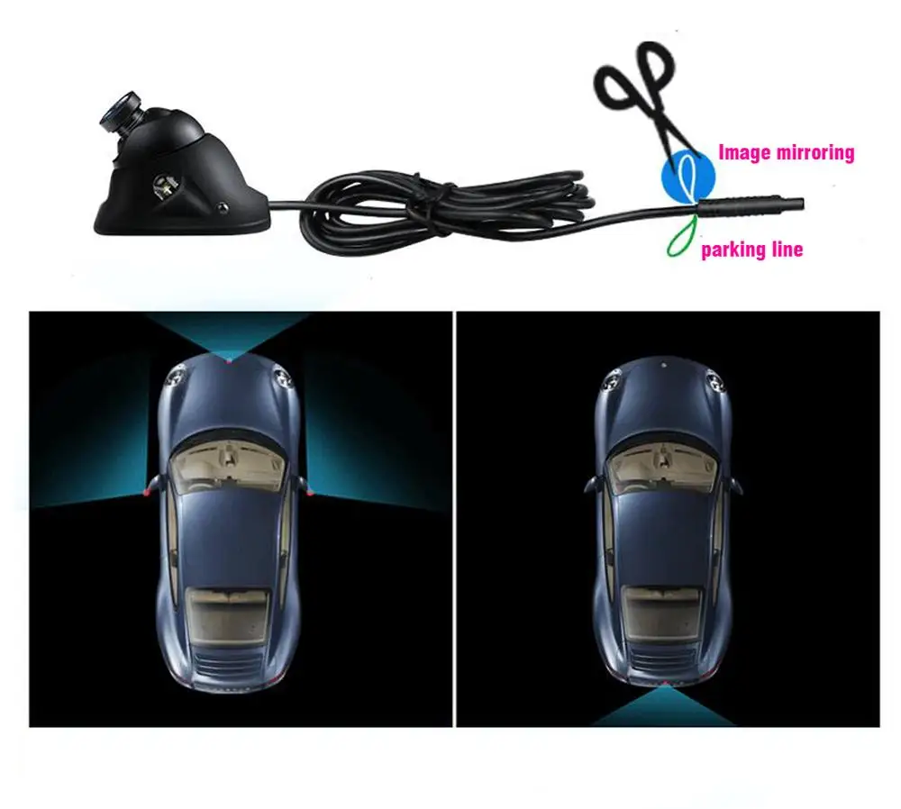 Мини CCD инфракрасная камера заднего вида автомобиля 360 градусов/Фронтальная