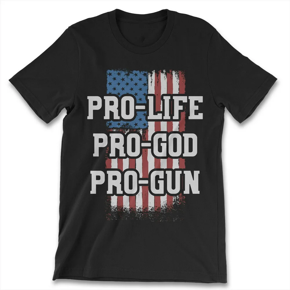 Американский Флаг Pro Life God Gun новая мужская футболка с козырьком|Мужские футболки|