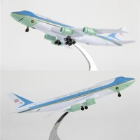 16cm 1400 airplane 747 b747 300 model air force one with base alloy aircraft plane collectible display toy model