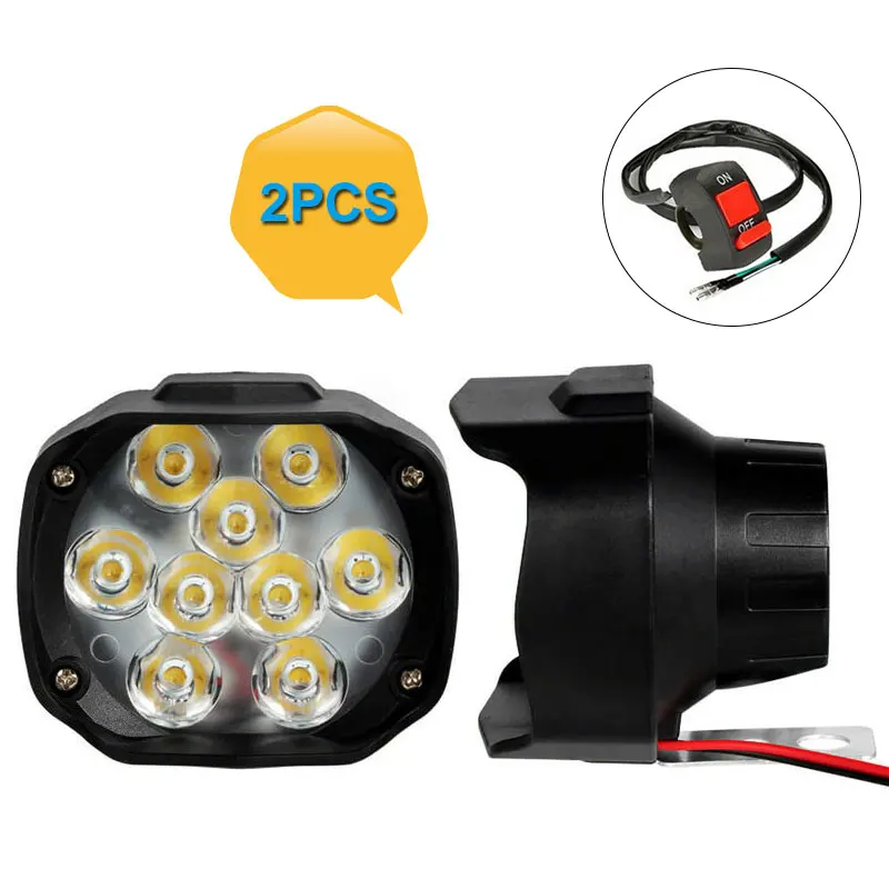 Deri 1 Paar 6/9LED моторный Точечный светильник 6500 K Wit Super Heldere Werken для мотоцикла