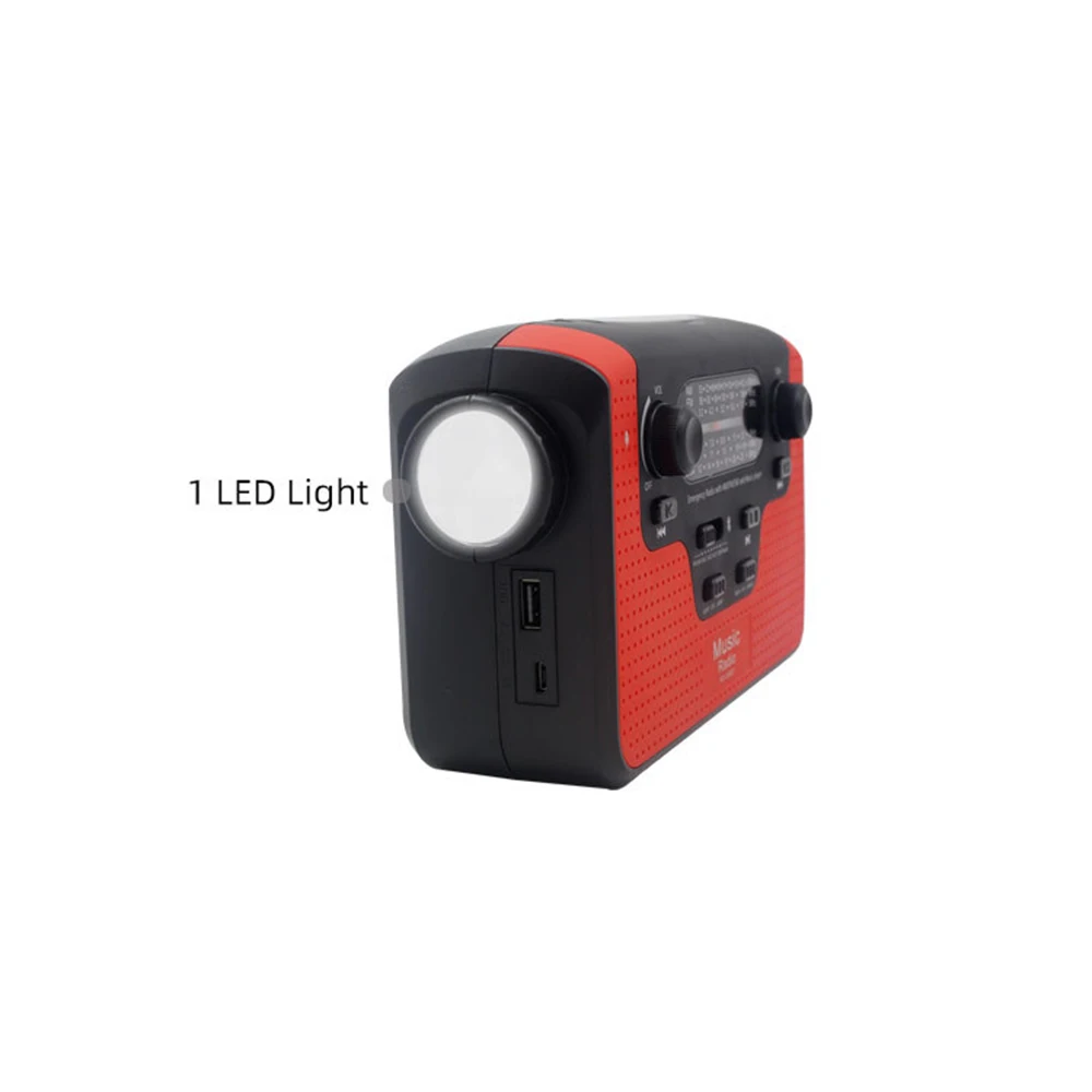 Emergency torch Outdoor FM Solar Radio Hand Crank Powerful LED Flashlight Electric Torch Dynamo Lamp Bright Bluetooth TF | Электроника
