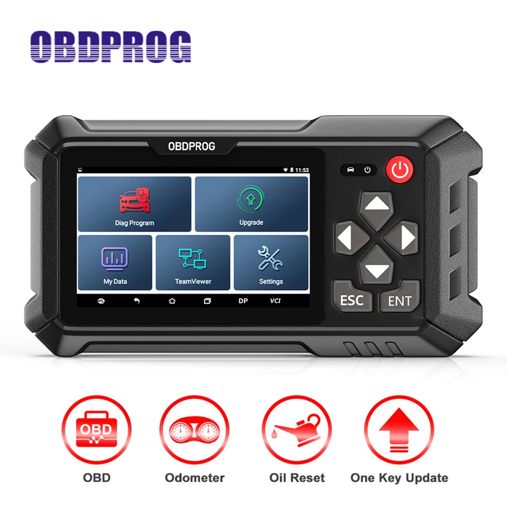 

OBDPROG M500 OBD2 Odometer Mileage Correction Diagnostic Tool Car Code Reader Scanner Data Backup Recovery Obd 2 Free Update