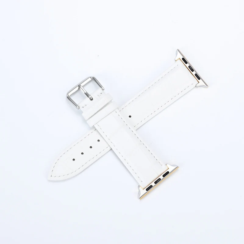 Blue Качественный ремень из коровьей кожи Браслет для Apple watch band 44 мм 38 мм для iWatch Новая серия 1 2 3 4 черный ремешок для часов - Цвет ремешка: Blue