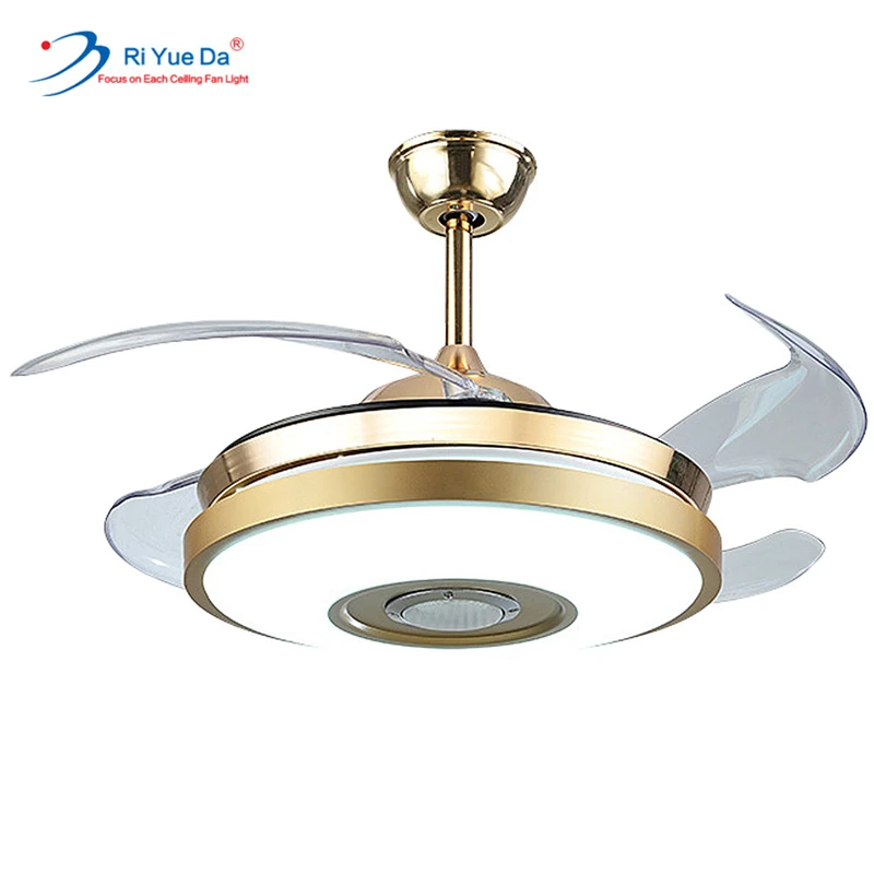 Скрытое выдвижное лезвие и динамик потолочный светильник с вентилятором Riyueda