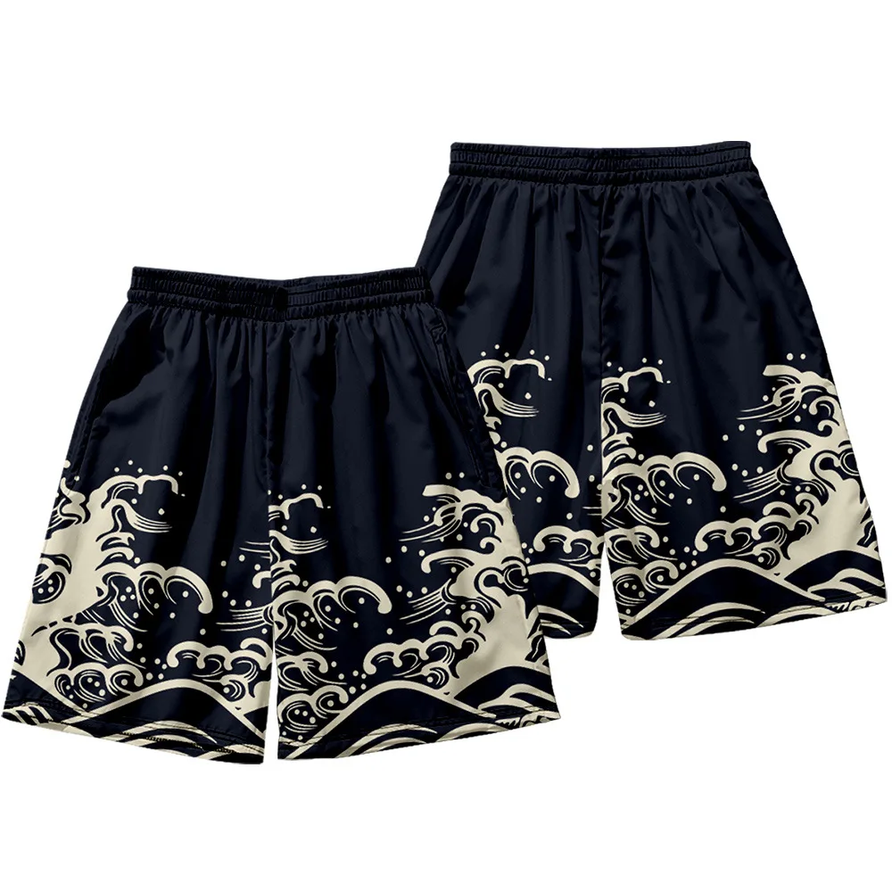 Летние модные шорты с изображением заснеженной горы карп шаблон печати