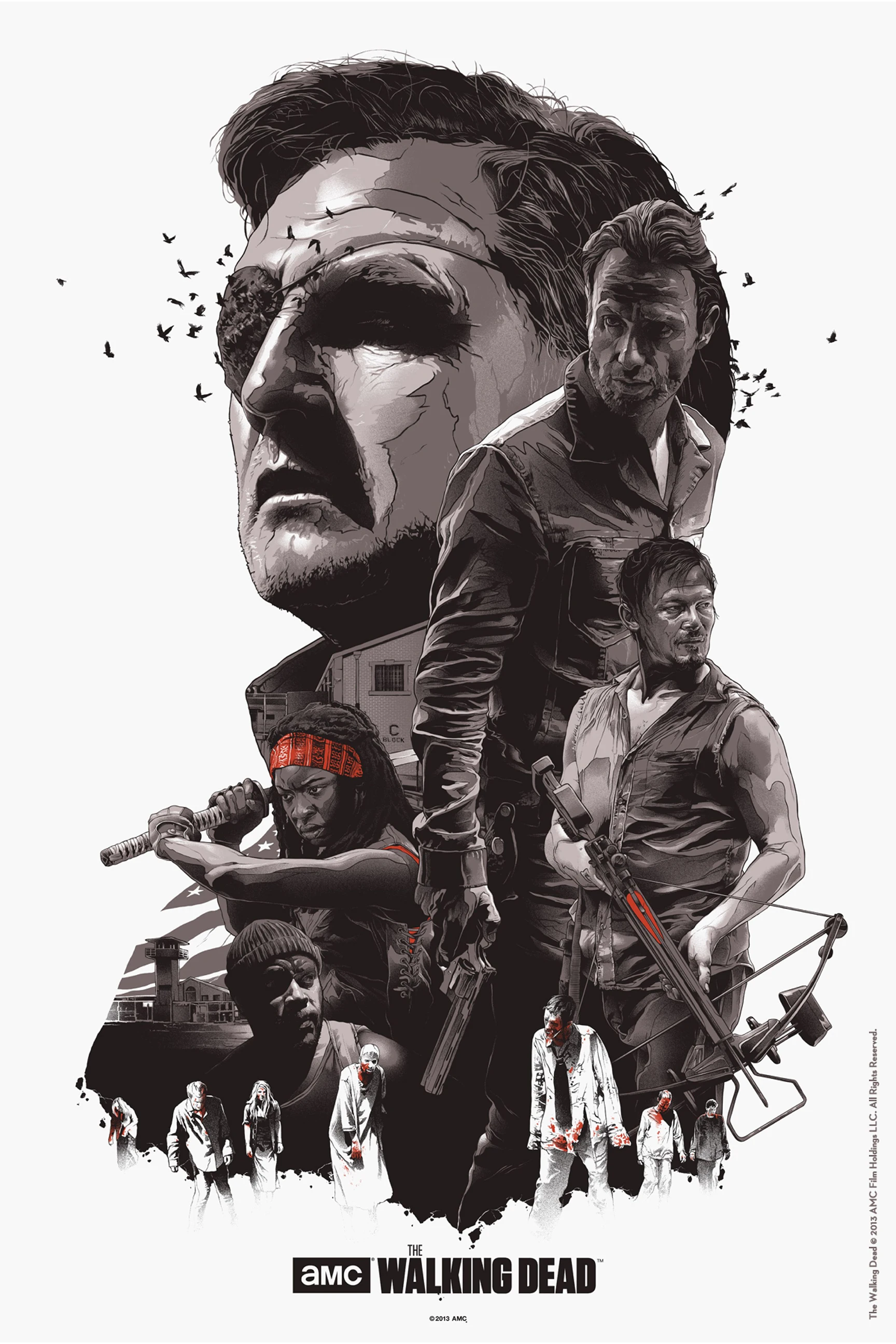 Walking Dead 9 холст постер настенная живопись 20x30 60x90 см декоративные обои Настенная