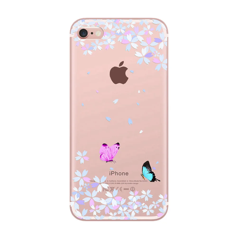 Style 4 L-FADNUT прозрачный силиконовый мягкий чехол для iPhone 7 8 6 S 6 Plus X Xr Xs Max 5 5S SE ультра тонкий 360 прозрачный защитный чехол из ТПУ - Цвет: Style 4