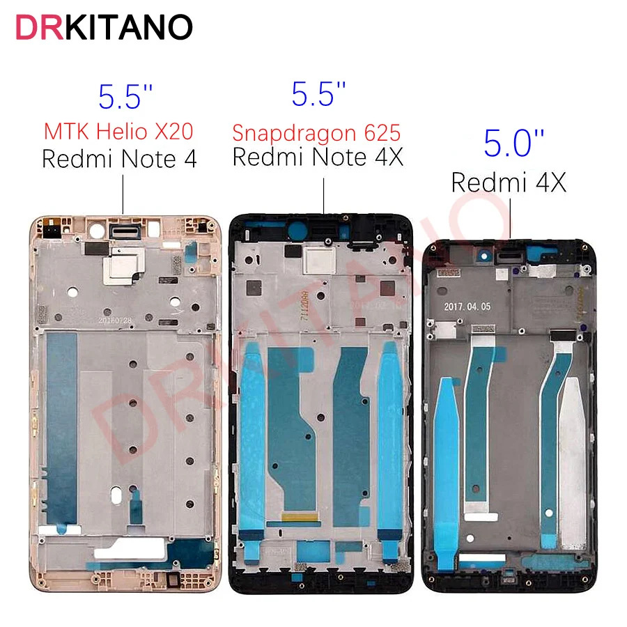 Для Redmi Note 4X Передняя рамка Note4 экран поддерживающий ободок для Xiaomi Redmi Note 4 Шасси передней рамы средняя пластина корпуса