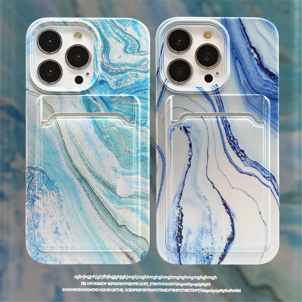 

Luxury Card Holder Phone Case for iPhone 13 11 12 Pro Max 7 8 Plus SE 2020 XR X XS Electroplated Marble Shockproof Back Cover