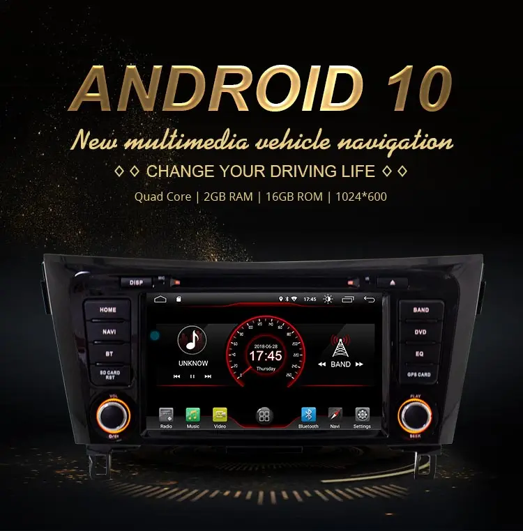 JDASTON Android 10,0 автомобильный dvd-плеер для Nissan qashqai X-Trail- Мультимедиа gps навигация 2 Din автомагнитола стерео аудио