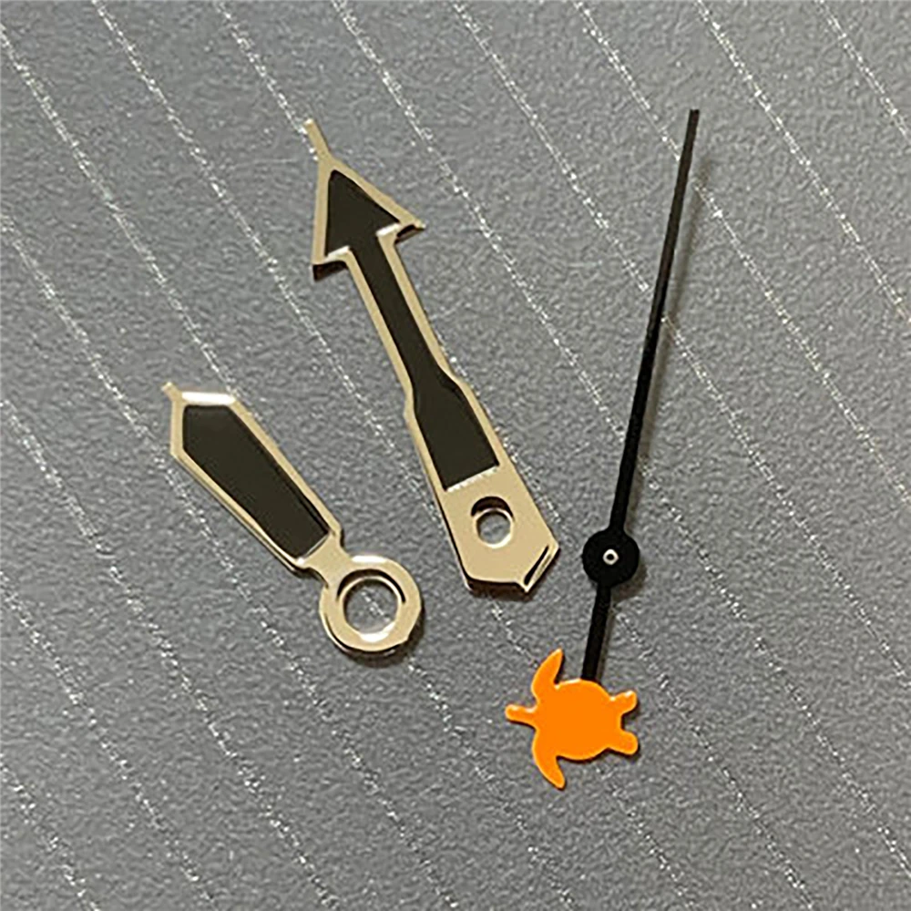 

Watch Hands Pointer Silver-Edged Black Without elegant Luminous Hands Fish/Turtle Second Hand for NH35/36/4R/7S Movement