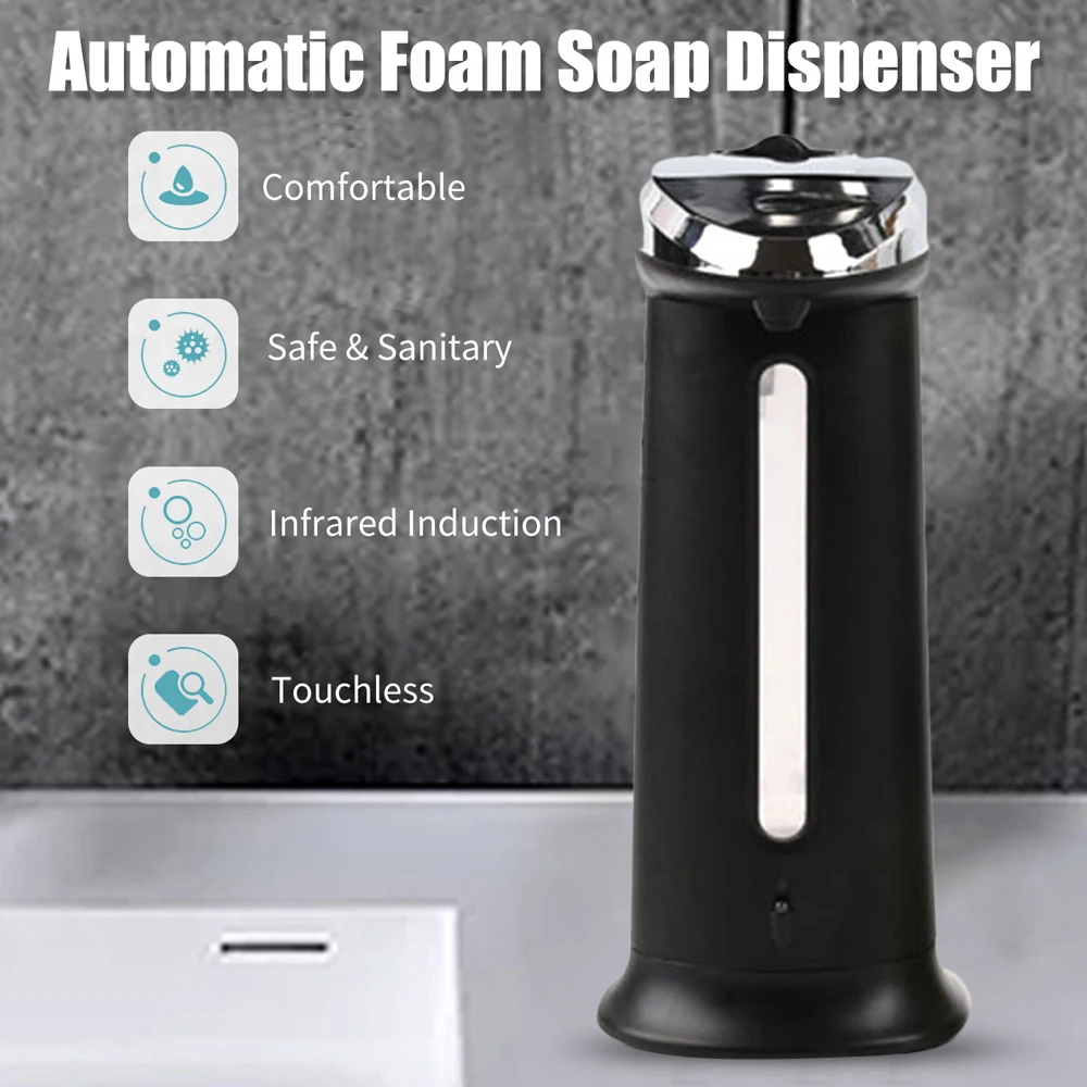 

400ml Automatic Liquid Soap Dispenser Shampoo Dispenser Smart Sensor Touchless Dispenser For Kitchen Bathroom Accessories Set