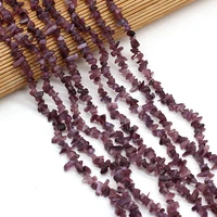40cm natural stone freeform chips purple agates gravel stone beads for jewelry making diy bracelet necklace size 3x5 4x6mm